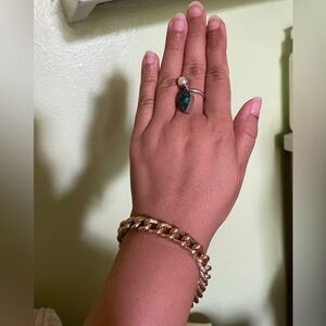 Gold hoop bracelet